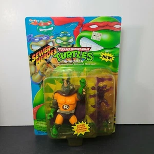 Playmates Teenage Mutant Ninja Turtles Sewer Heroes Rhinoman Action Figure New - Picture 1 of 12