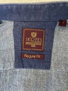 skopes mens medium size long sleeve charcoal grey shirt - Picture 1 of 7