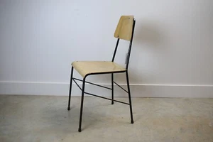 Vintage French iron and fiberglass side chair 1960's - Picture 1 of 8