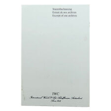 IWC HARD COVER EXCERPT OF OUR ARCHIVES FILLED CATALOG