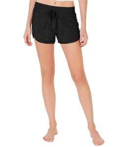 Pantalones cortos de pijama Alfani para mujer ultra suaves con ribete satinado (negro clásico, XX-grande) - Imagen 1 de 3
