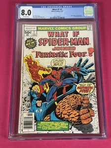 KEY! 1977 WHAT IF? #1 CGC 8.0 OW - Brief ORIGIN of SPIDER-MAN & Fantastic Four - Picture 1 of 3
