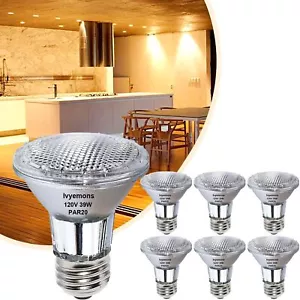 PAR20 Flood 39W 120V 480 Lumens- 6 Pack PAR20 Flood Light Bulbs with E26 Base... - Picture 1 of 9