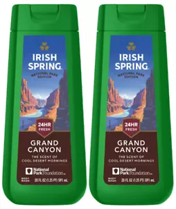 Irish Spring National Park Grand Canyon Cool Desert Mornings Body Wash 20oz-2Pk - Picture 1 of 2