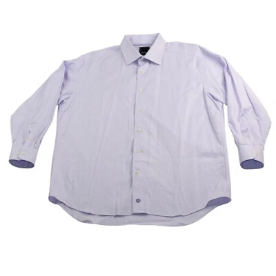 David Donahue Mens Neck 17 Light Purple Dress Shirt Business Attire - Image 1 of 4