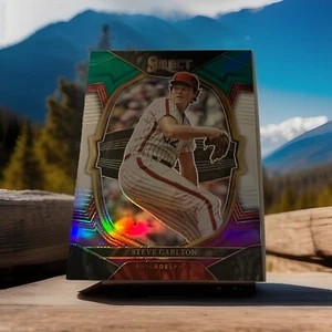 2023 Select verde bianco viola Prizm #95 Steve Carlton /199 Philadelphia - Foto 1 di 7