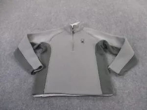 Spyder Jacket Mens M Gray Hiking Logo Outdoors Sweater Grid Heavy Coat Adult - Picture 1 of 10