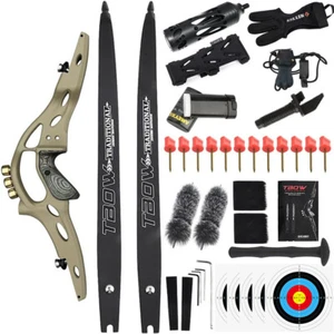 62" ILF Recurve Bow 19'' Riser 30-60lbs Gordon Limbs Archery American Hunting - Picture 1 of 25