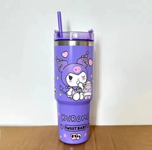 30oz Sanrio Cold Bottle Thermos Ice Cute Hello Kitty Kuromi - Picture 1 of 1