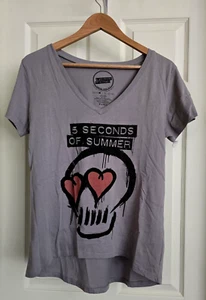 5 Seconds of Summer 5SOS Mujer Gris Gráficos Camiseta Camiseta Mediana Cuello en V - Imagen 1 de 6