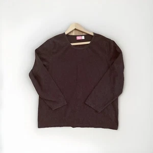 Pappagallo 2X Women’s Matelasse Style L/S Stretch Fall Shirt Dk Brown - Picture 1 of 4