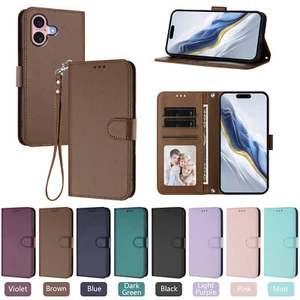 Leather Flip Wallet Phone Cover For Motorola Moto E14 E15 G35 G15 G84 G05 Case - Picture 1 of 83