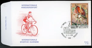 BELGIUM 1973 FIRST DAY COVER, INTERNATIONAL WORKERS' SPORTS !! M85 - Bild 1 von 2