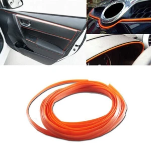 10M Car Door Interior Edge Line Moulding Trim Molding Strip Side Clip Orange - Picture 1 of 7