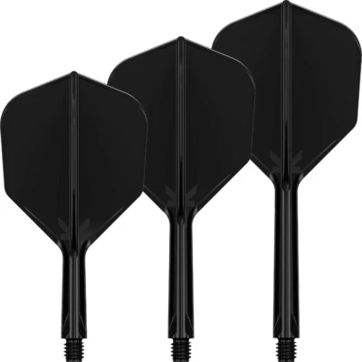 TARGET K FLEX NO.6 BLACK DART FLIGHTS ( 1 SET OF 3 FLIGHTS )
