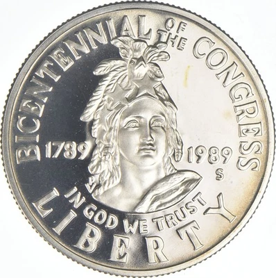 1989-S Congressional Proof Half Dollar US Congress 50c Commemorative *2867 - Image 1 of 3