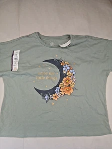 Wonder Nation Enjoy The Little Things Moon & Flowers Woman T-Shirt XXL - Bild 1 von 2