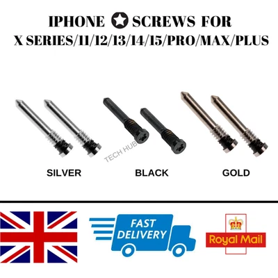 Bottom Pentalobe  Screws for Apple iPhone X 11 12 13 Mini 14 Pro Max Lot - Image 1 of 4
