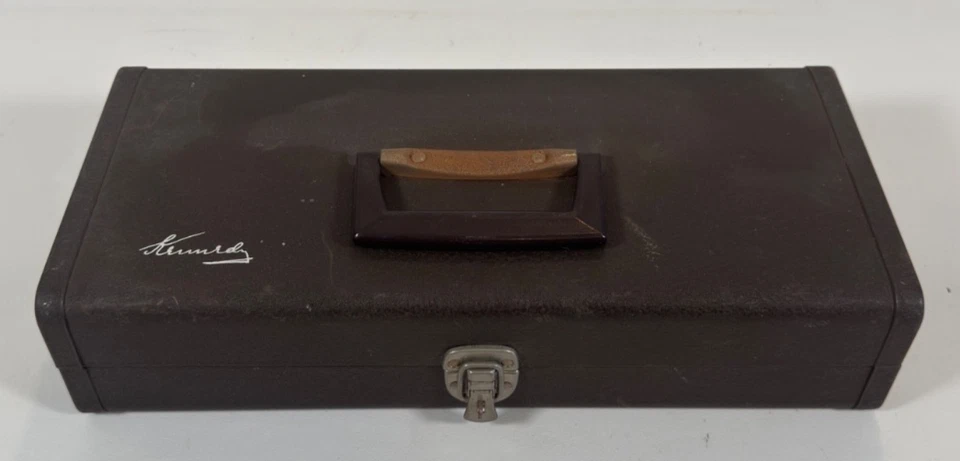 Vintage Kennedy L-16-326158 Brown Wrinkle Finish Machinist Tool Box 16"x7"x3.5" - Image 1 of 4