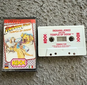 INDIANA JONES TEMPLE OF DOOM - RARE KIXX - Commodore 64 C64 C128 TESTED vgc  - Picture 1 of 4