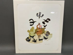 Vintage signierte Rie Munoz FEEDING THE RAVENS #229/950 Lithographie Alaska 1997 - Bild 1 von 7