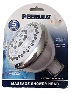 Cabezal de ducha de masaje incomparable 5 aerosoles con masaje #76572WC blanco/cromo - Imagen 1 de 2