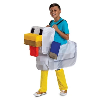 Minecraft Kids Chicken Jockey Pop Out Ride Costume Suit GUARANTEED BE4 HALLOWEEN - Image 1 of 2