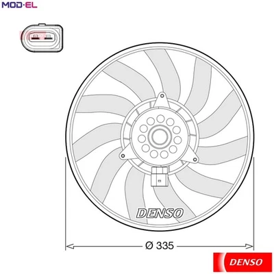 FAN ENGINE COOLING DER02008 FOR AUDI Q3/SUV A6/S6 A7/Sportback/S7 CDNB 2.0L 4cyl - Image 1 of 4