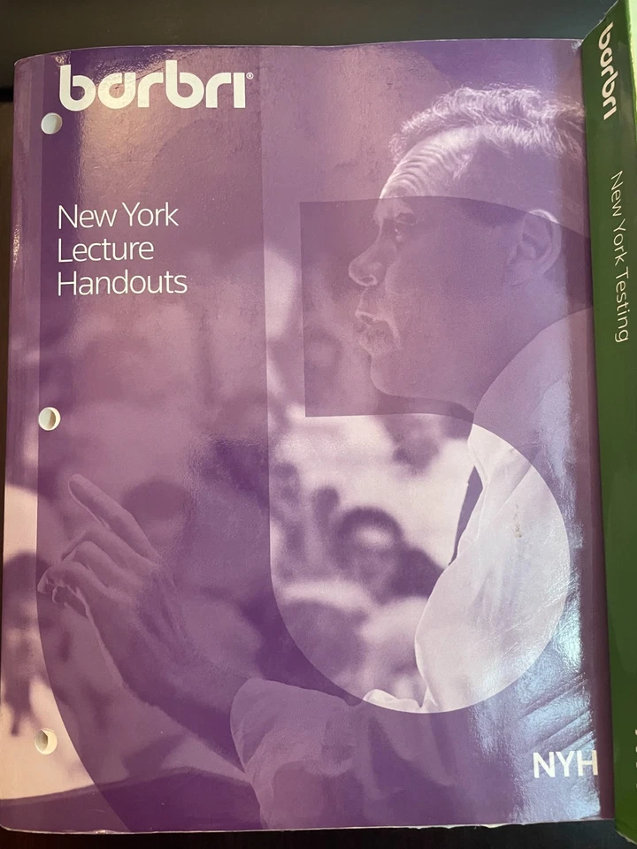 Barbri New York Lecture Handouts 2012 Edition, Barbri - Image 1 of 1