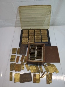 VINTAGE New Hermes Engravograph Engraver Engraving Machine Brass Font lot AS IS - Picture 1 of 18