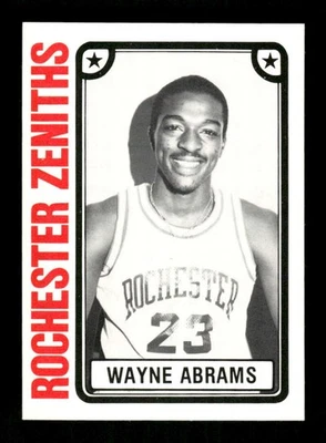 1980-81 TCMA CBA Rochester Zeniths 24 Wayne Abrams true rc NM SIU BXCP47 - Image 1 of 2