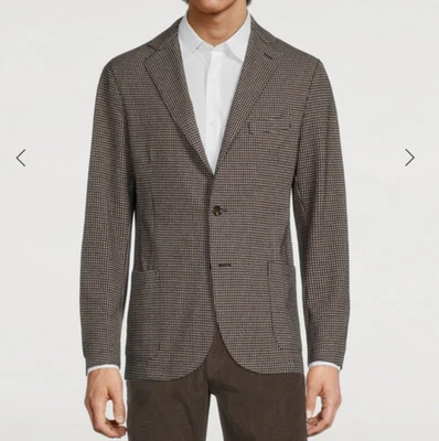 ELEVENTY Men Jersey Jacket In Houndstooth Print size 52 RRP£850 Slim fit - Image 1 of 4