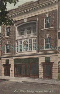 Saranac Lake NY - POST OFFICE BUILDING - Postcard Adirondacks - Picture 1 of 2