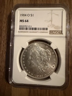 1904-O Morgan Silver Dollar $1 NGC MS 64 - Image 1 of 2