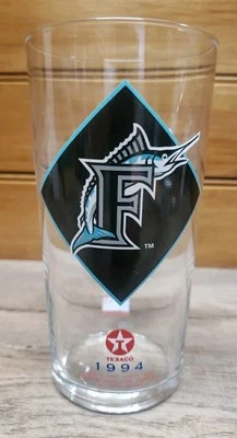 1994 Florida Marlins Texaco All Star Game Promotional Pint Glass MLB Logo VG  - Image 1 of 4
