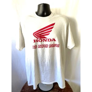 Honda Red Rider Ranch Tee XL 50/50 White Motorcycle Shirt - Picture 1 of 7