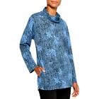 Nic + Zoe Womens Marbellous Printed Mock Neck Shirt Pullover Sweater BHFO 1156