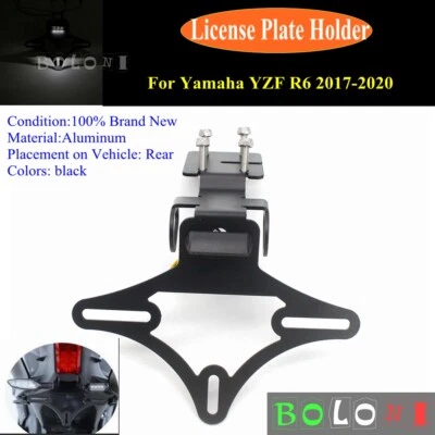 Для Yamaha YZF R6 2017-up Мотоцикл Хвост Аккуратный Элиминатор Крыла со Светодиодной Лампой - Изображение 1 из 4