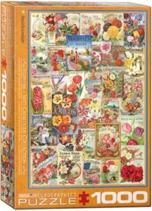 Eurographics jigsaw puzzle; Flowers - Seed Catalogue Collection; 1000 pieces - Imagen 1 de 2