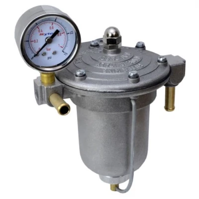 MALPASSI ALLOY FILTER KING 85mm FUEL PRESSURE REGULATOR + GAUGE KIT 1.5-7 PSI  - Image 1 of 2