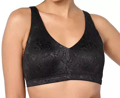 Breezies~Dahalia Lace Wirefree Bra~42DD~Black~A655448~No Padding  11840 - Image 1 of 3