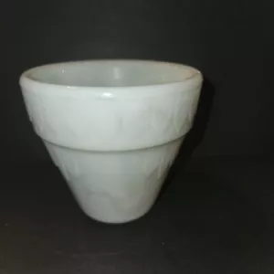 #301 3 1/2" AKRO AGATE Green White Marbleized BANDED DART POT MINT - Picture 1 of 5