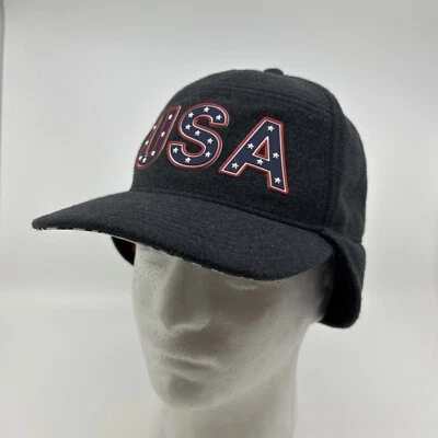 USA Volcom Snowboarding Team Earflap Hat Skiing Snowboard USA Olympic S/M NEW - Image 1 of 4