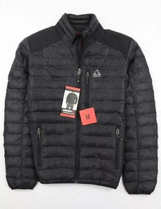 Gerry Men’s Lightweight Puffer Jacket Black Insulated Welded Channels Zip MEDIUM - Picture 1 of 13