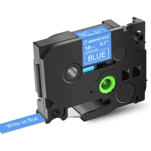 TZe-545 TZ545 Label White on Blue Tape 18mm 3/4" for Brother P-Touch PT2700 2030 - Picture 1 of 11