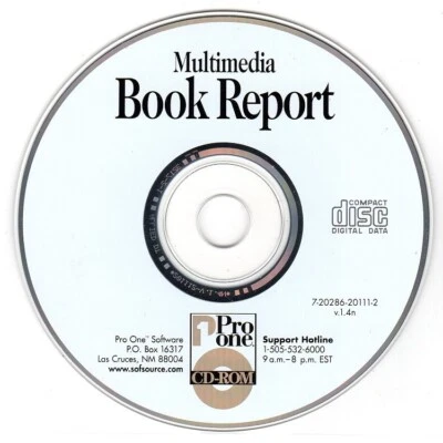 Multimedia Book Report (PC-CD, 1997) for Windows - NEW CD in SLEEVE - Image 1 of 2