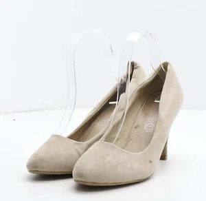 Spot On para mujer tacón de gamuza beige Reino Unido 5 EU 38 - Imagen 1 de 12