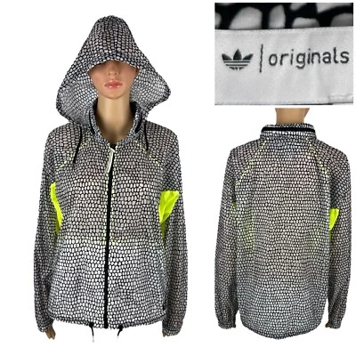 Adidas Originals Womens Small Windbreaker Full Zip Jacket See Through f50304 EUC - Image 1 of 4