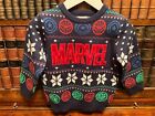 Marvel Blue, Red & Green Marvel Christmas Jumper - Age 3-4 Years - New