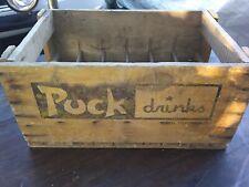 Vintage Primitive PUCK Drinks Wooden Crate 24 Bottle Holder